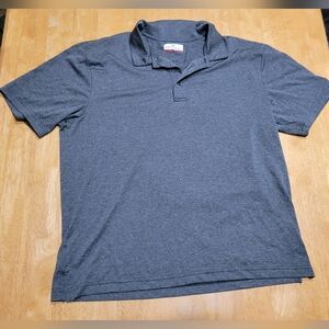 EUC Grand Slam performance heather gray polo shirt top